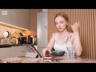tied-up served as dinner with an apple and her pussy is the dessert mp4